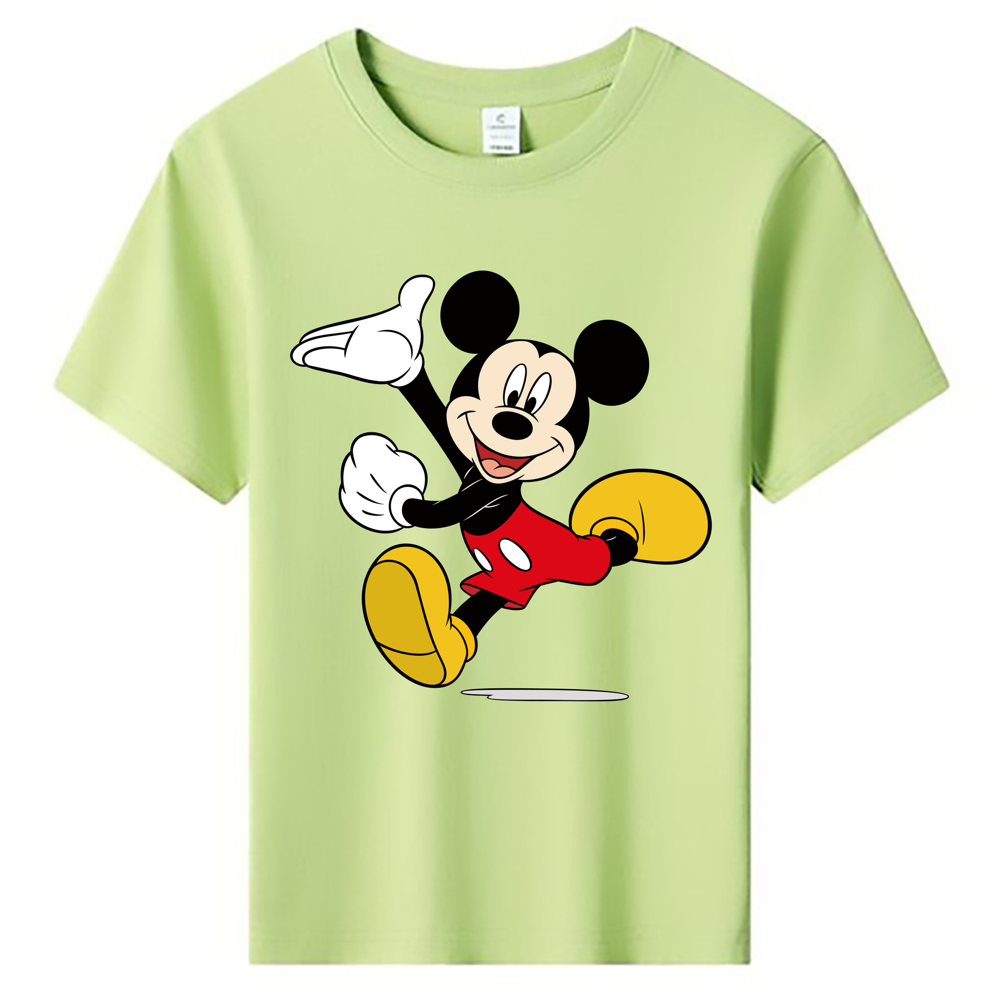 ミッキーマウス Mickey Mouse 綿100％キッズTシャツ（フロントプリント）